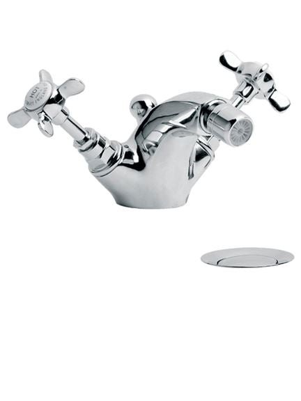 Lefroy Brooks LB1195 Classic Monobloc Bidet Mixer with Pop-Up Waste -Up Waste