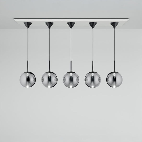 Tom Dixon Globe Silver Linear Mini Pendant System