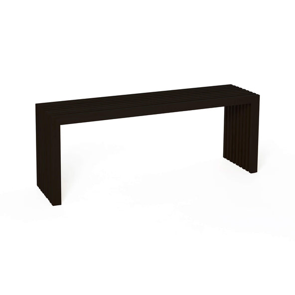 Outlet Raumgestalt bench from oak slats - 100cm, oak painted black