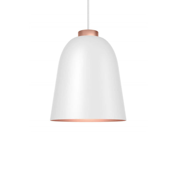 Outlet Shapes Summera Pendant Light - Medium White and Rose Gold with Rose Gold Flex