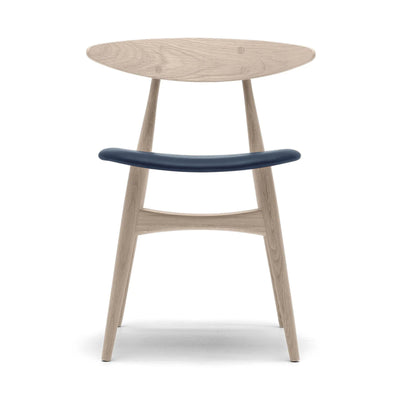 Ex-Display Carl Hansen & Son CH33P Chair - White Oiled Oak with Thor 350 Leather **STORE COLLECTION ONLY**