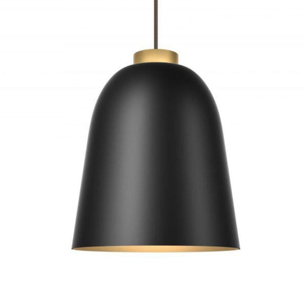 Ex-Display Shapes Summera Pendant Light - Large Black and Yellow Gold with Gold Flex
