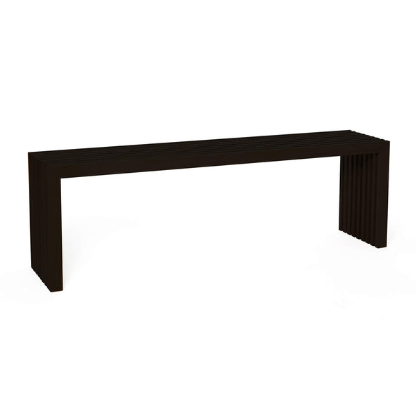 Outlet Raumgestalt bench from oak slats - 140cm, oak painted black