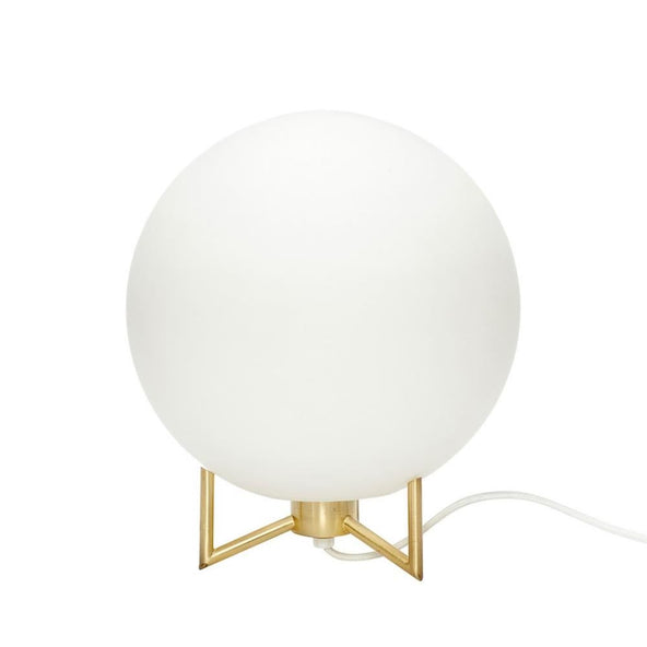 Hubsch White Glass Ball Lamp