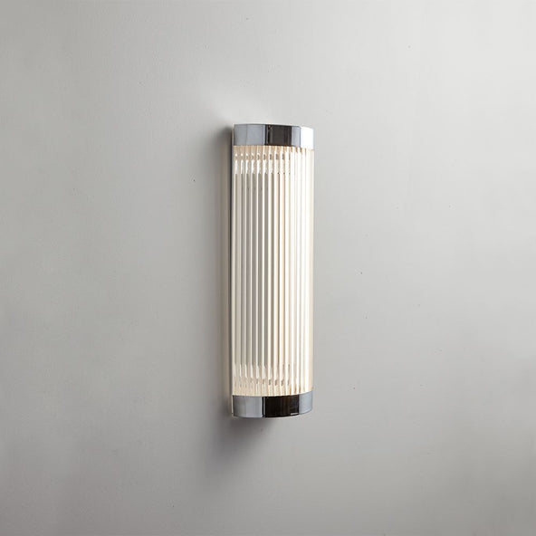 Outlet Wide bathroom pillar light - IP44 LED - Small, Chrome