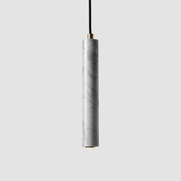 Ex-Display Bentu Bang Pendant Light in White Marble with Brass Fitting