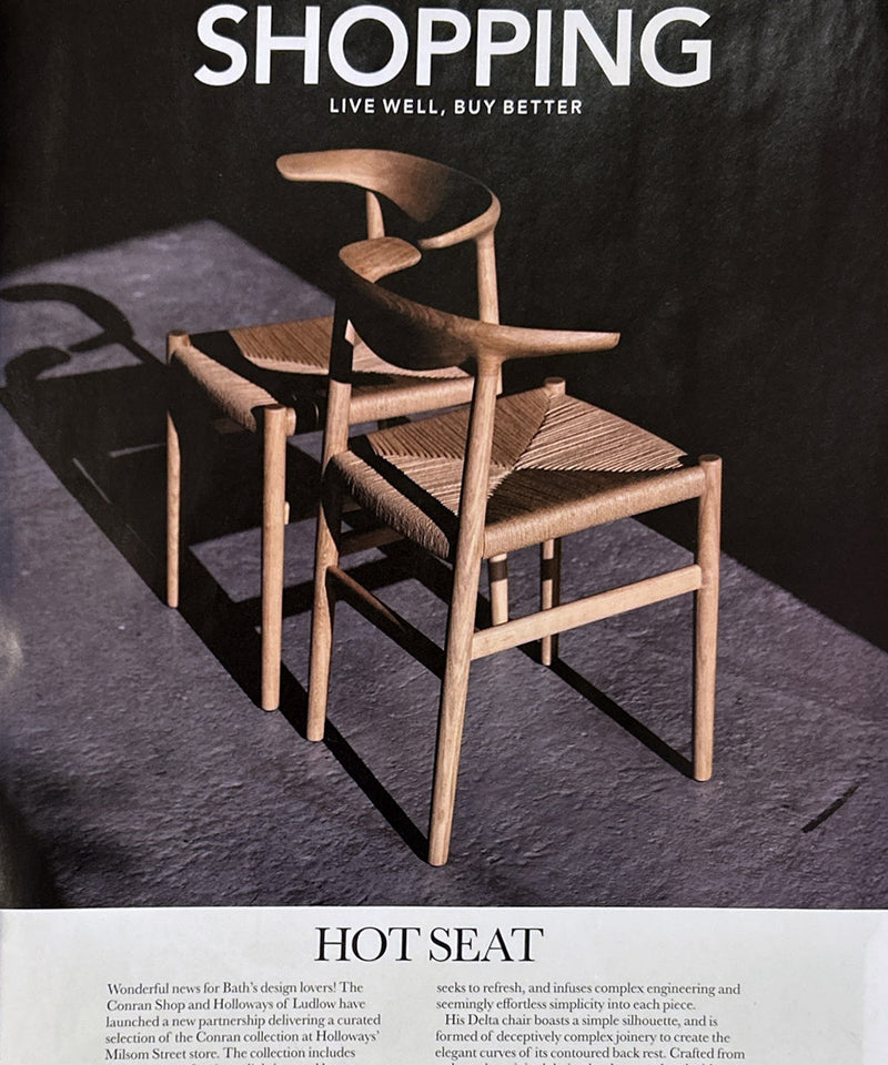 Screenshot of the BathLife Magazine of the Delta Chair feature