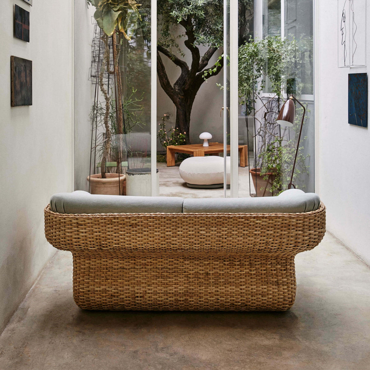 GUBI Basket 2 Seat Sofa - Upholstered