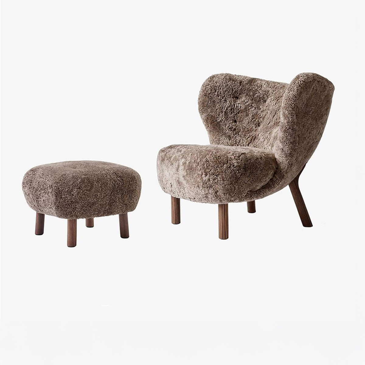 &Tradition VB1 Little Petra Chair with Footstool