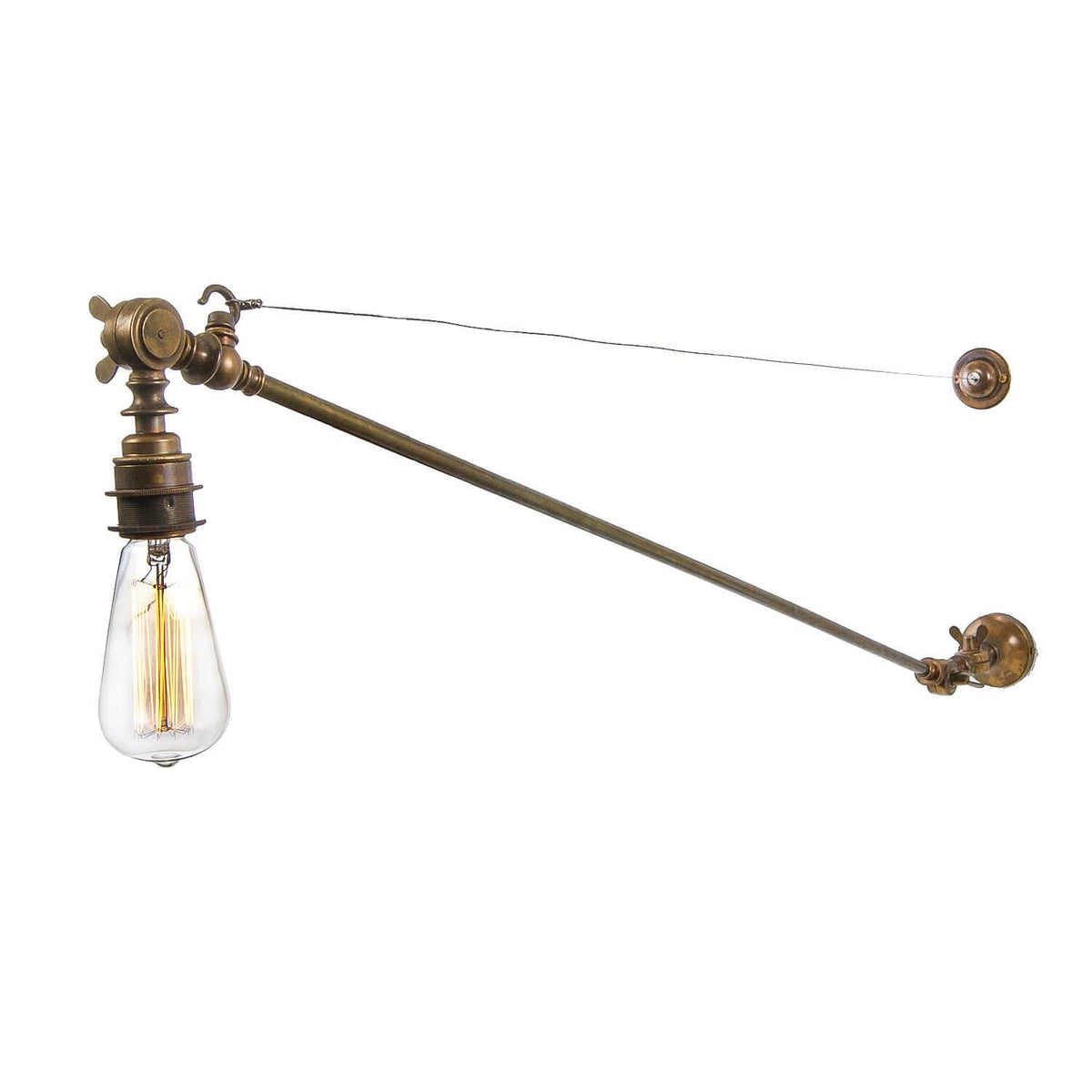 Mullan Lighting Manick Industrial Swing Arm Adjustable Wall Light