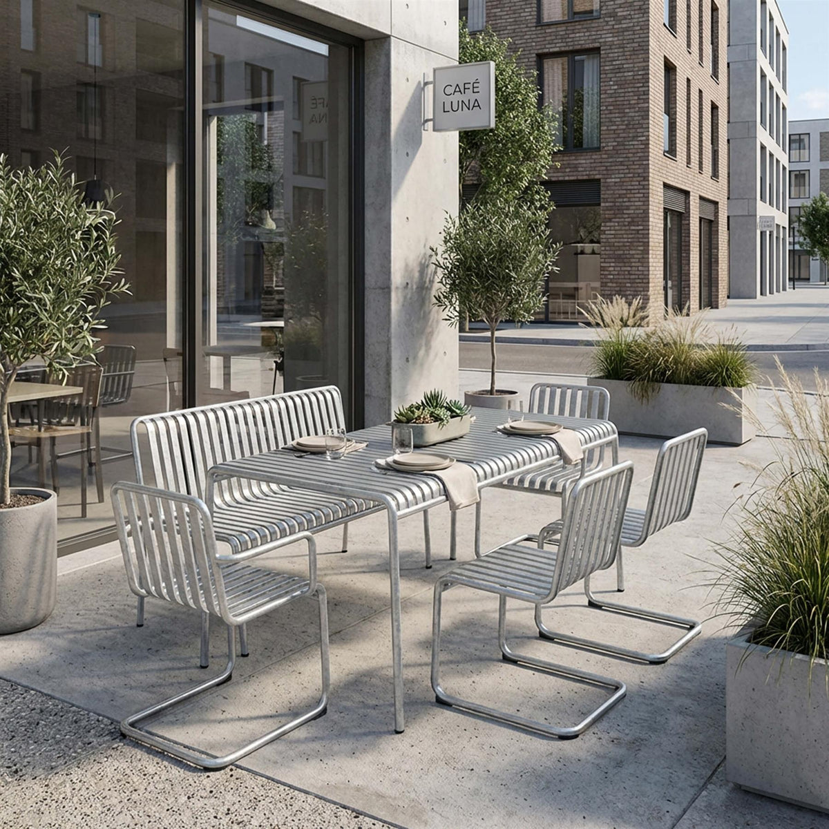 HAY Palissade Cantilever Patio Set - Curated by Holloways of Ludlow