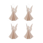 Lovi Wooden Angels Decoration - Height : 9.5cm, Set of 4