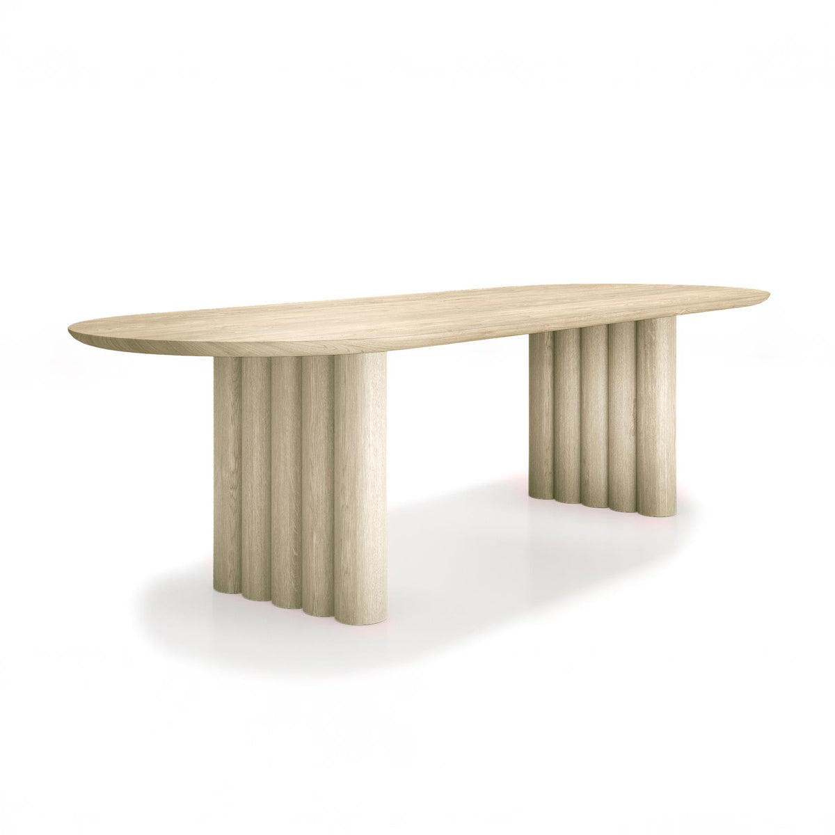 DK3 Plush Extendable Dining Table - 3cm Thick Table Top, Oval