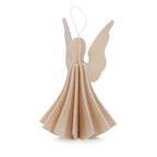 Lovi Wooden Angels Decoration - Height : 9.5cm, Set of 4