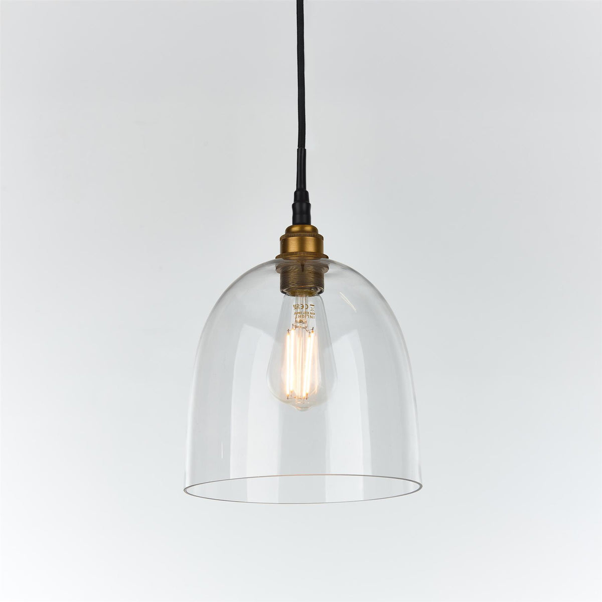 Old School Electric Bell Blown Glass Pendant : Bathroom Version