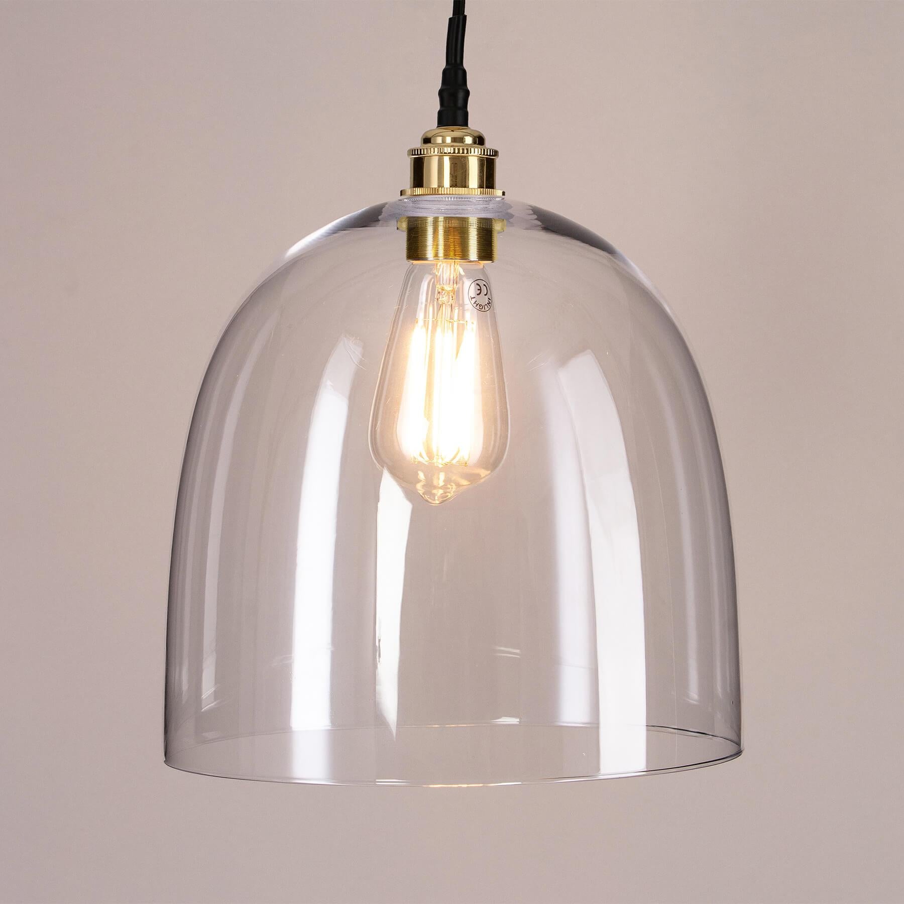 Old School Electric Bell Blown Glass Pendant : Bathroom Version
