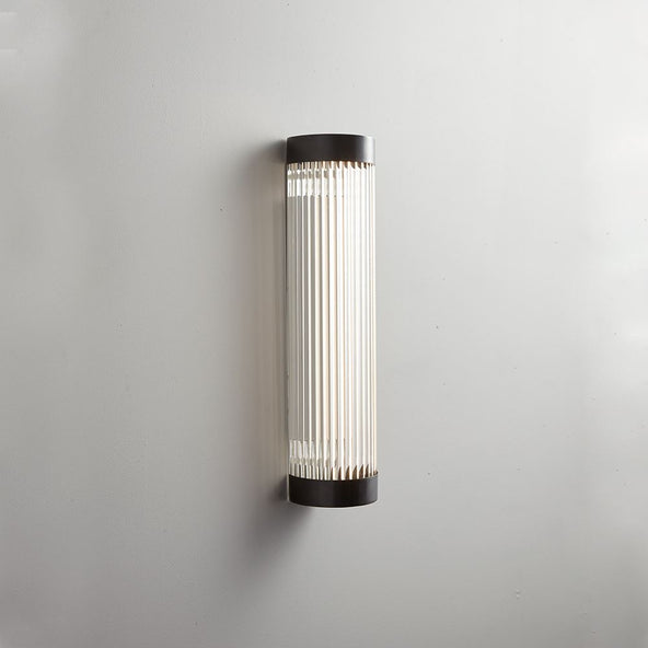 Outlet Davey Narrow Bathroom Pillar Light - IP44 LED - Small, Weathered Brass