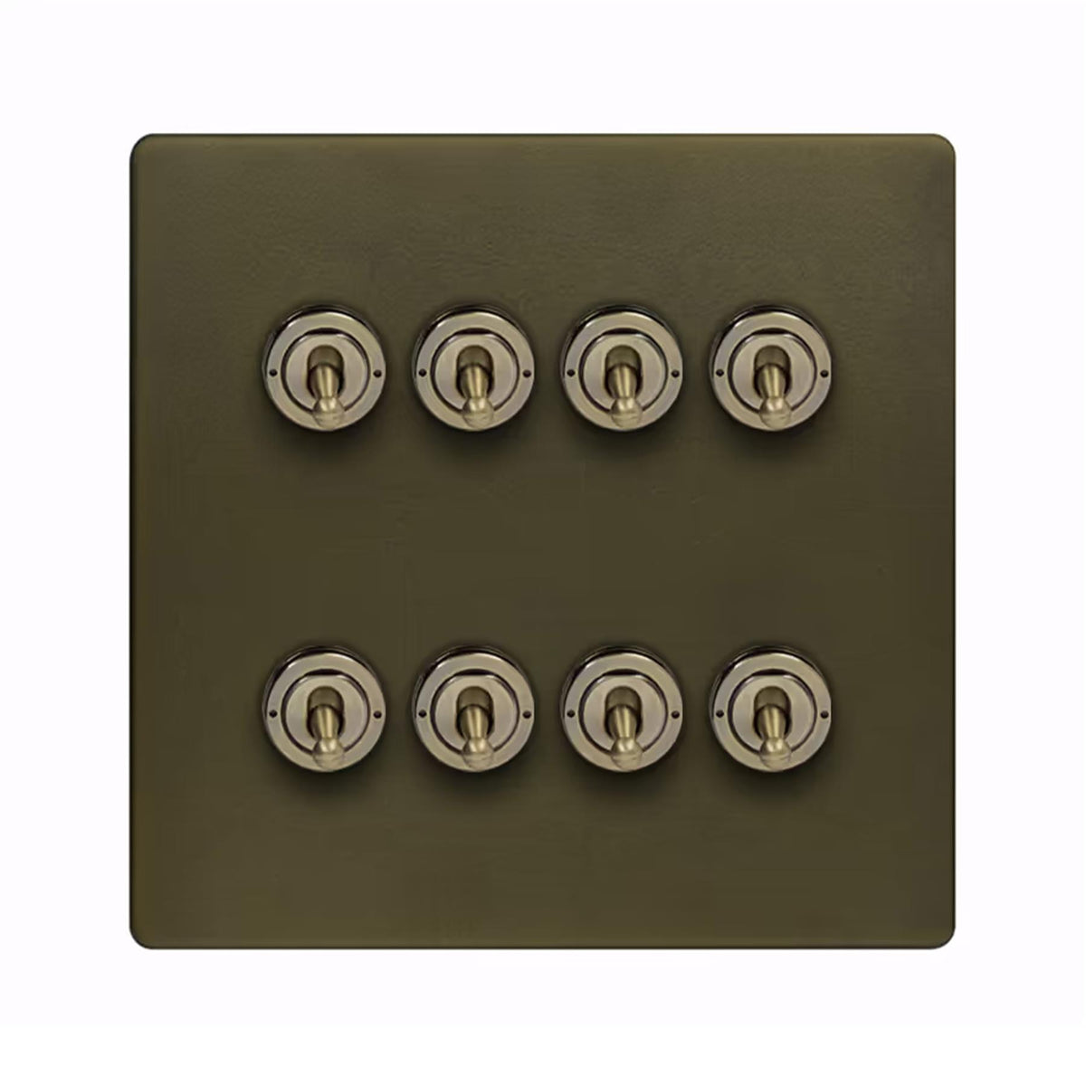 Soho Lighting Eton Collection Bronze 20A 8 Gang 2 Way Toggle Switch