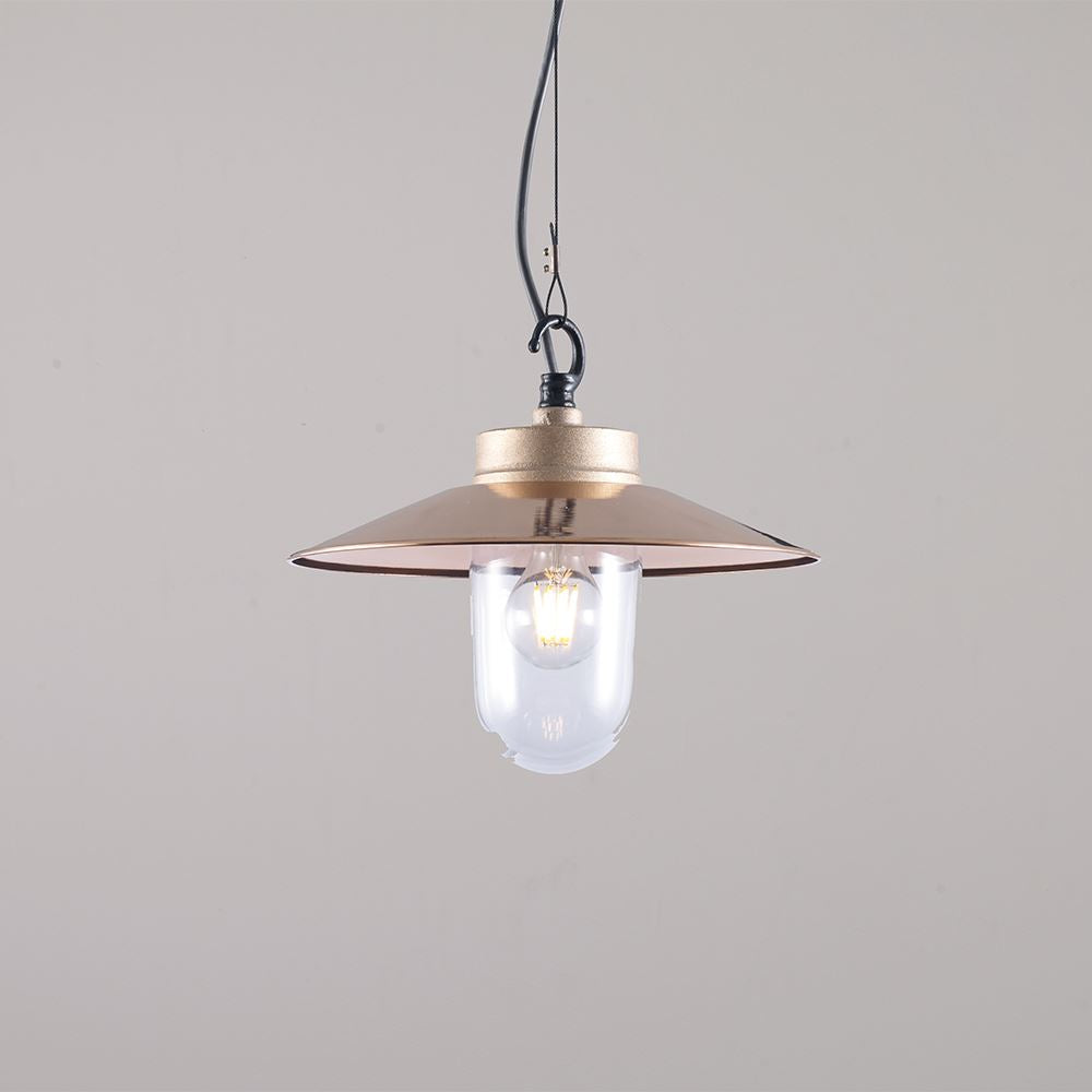 Davey Well Glass Pendant Light With visor