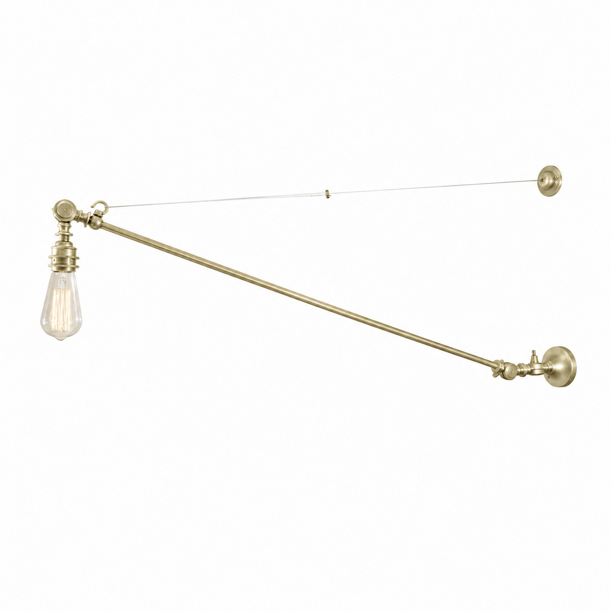 Mullan Lighting Manick Industrial Swing Arm Adjustable Wall Light