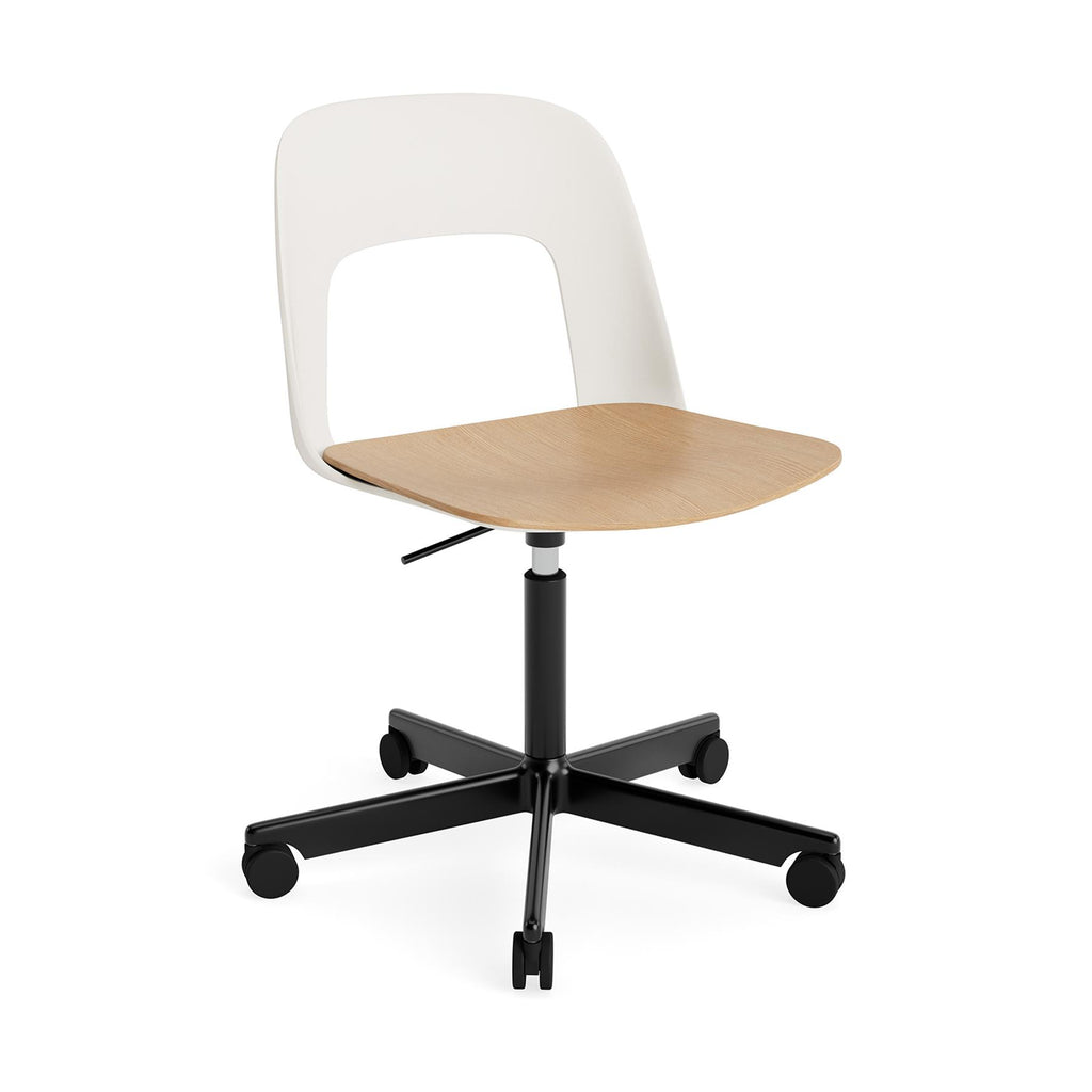 HAY Layout Chair 142 with 5 Star Swivel Wheel Base and Gas Lift