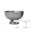 Ferm Living Ripple Champagne Saucers & Tumbled Champagne Cooler Gift Set