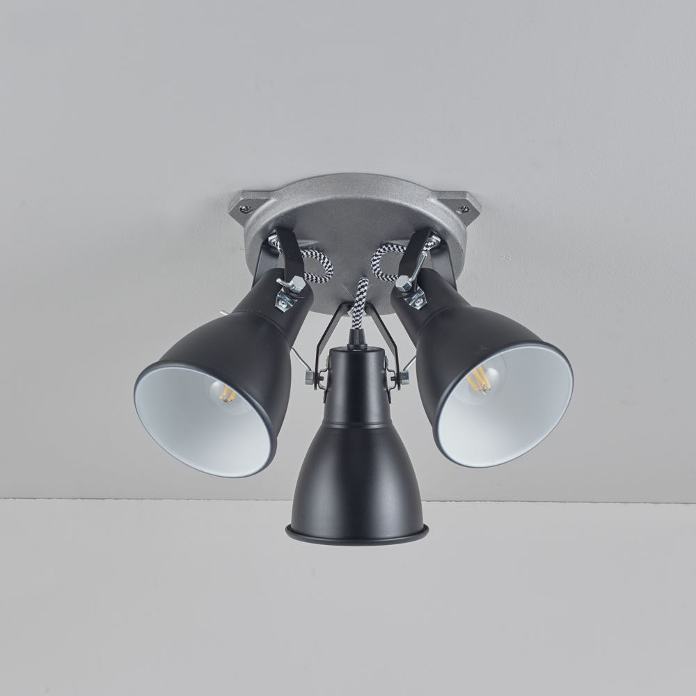 Original BTC Stirrup Triple Ceiling Light