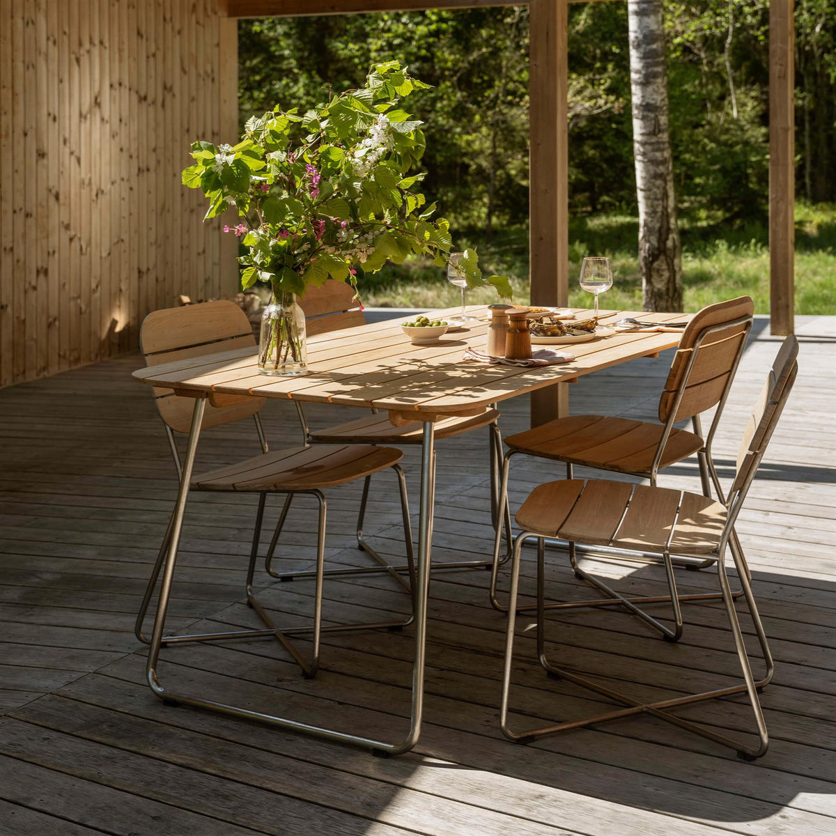Fritz Hansen Lilium Garden Dining Set - Medium - Curated by Holloways of Ludlow
