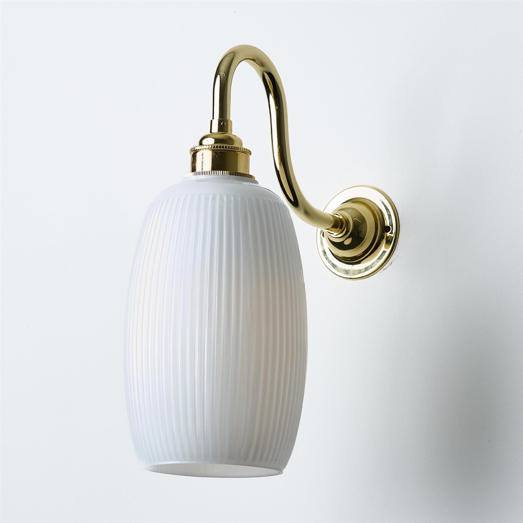 Old School Electric Gillespie Wall Light : Swan Arm : Bathroom Version