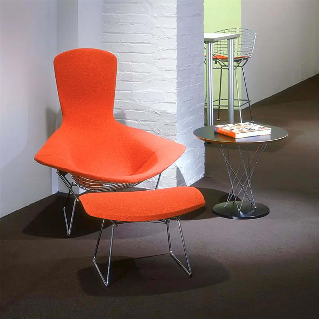Knoll Bertoia Armchair High Back with Ottoman