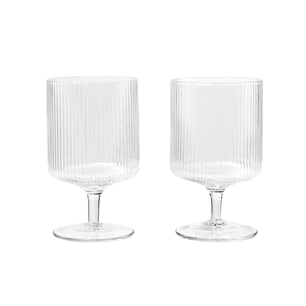 Ferm Living Ripple Wine Glasses - Set of 2