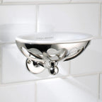 Lefroy Brooks Classic Cast Brass Soap Holder with Bone China Dish LB4505