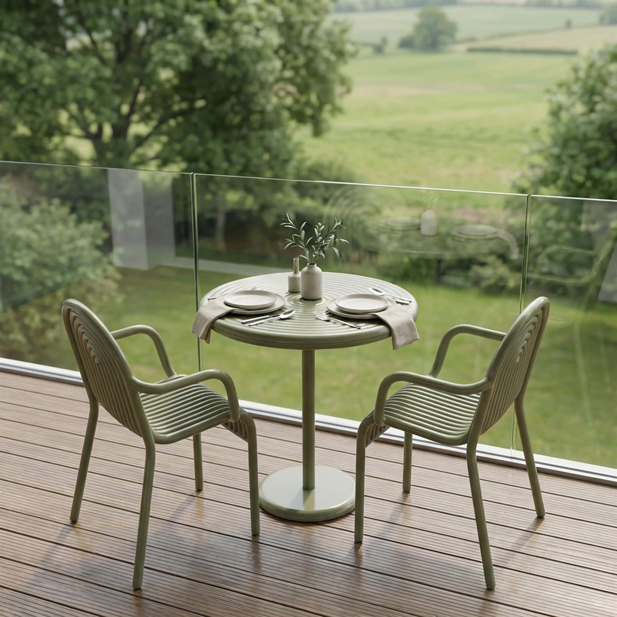 Tom Dixon Groove Balcony Furniture Set - Curated by Holloways of Ludlow