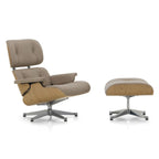 Vitra Eames Contemporary Lounge Chair and Footstool in Chestnut