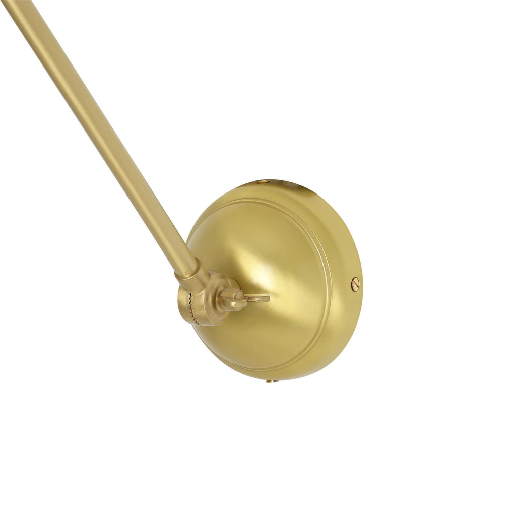 Mullan Lighting Rebell Adjustable Arm Wall Light with Prismatic Glass Shade