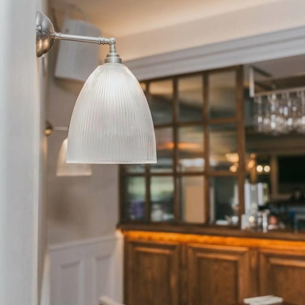 Mullan Lighting Hale Prismatic Railway Glass Wall Light