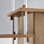 MOEBE Double Shelving System, 1 Cabinet, Desk and Clothes Rail