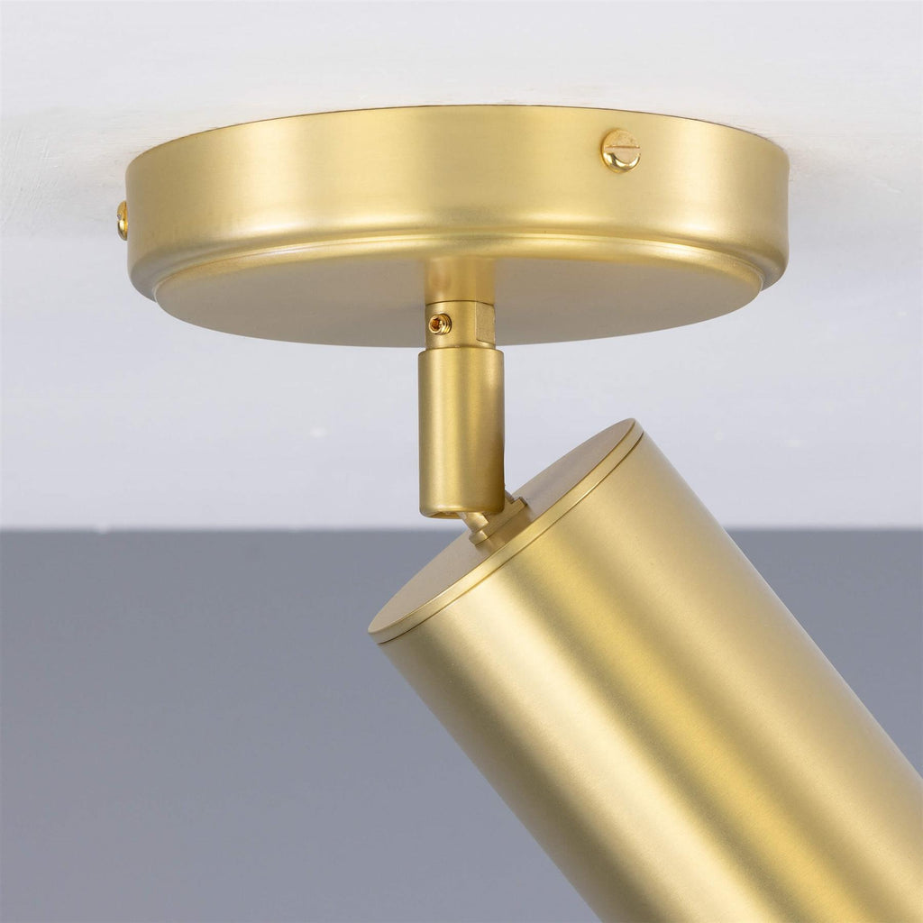Mullan Lighting Evanston Directional Brass Ceiling Spotlight