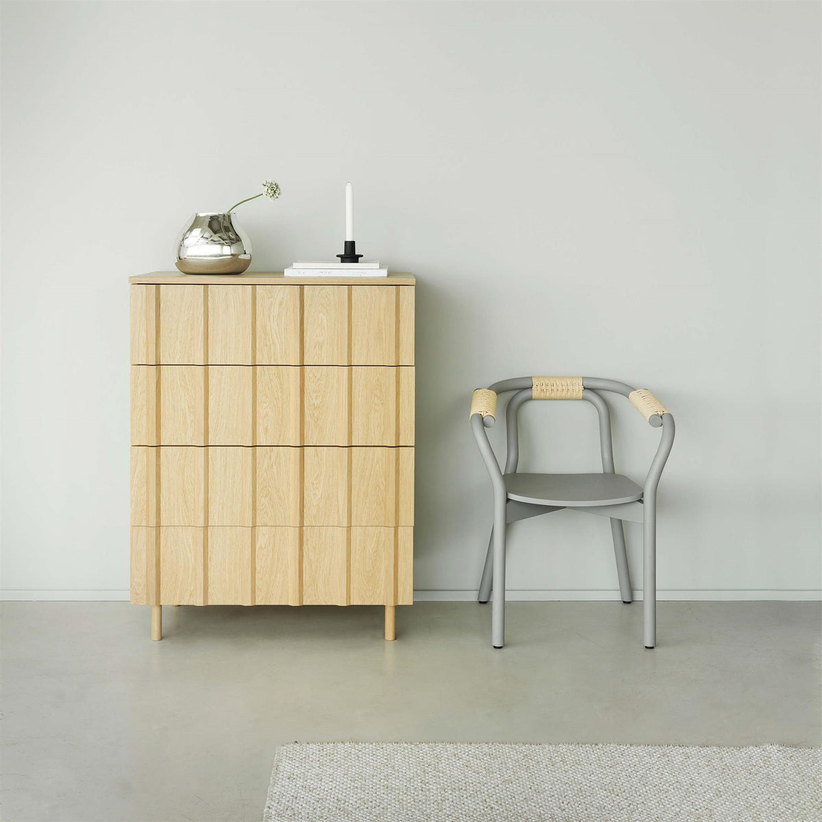 Normann Copenhagen Rib Dresser with 4 Drawers