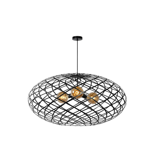 Outlet Lucide Wolfram Pendant Light - Black, Diameter : 100cm