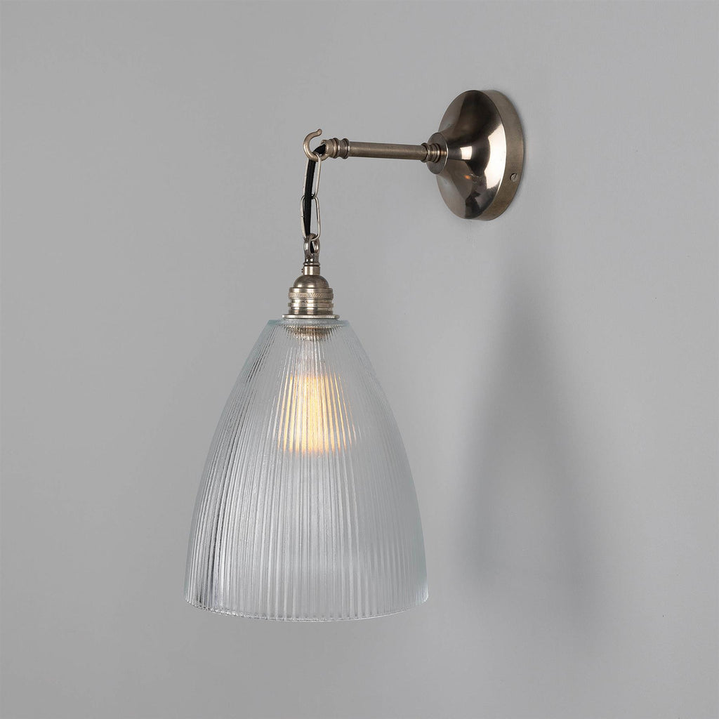 Mullan Lighting Fend Vintage Prismatic Glass Wall Light