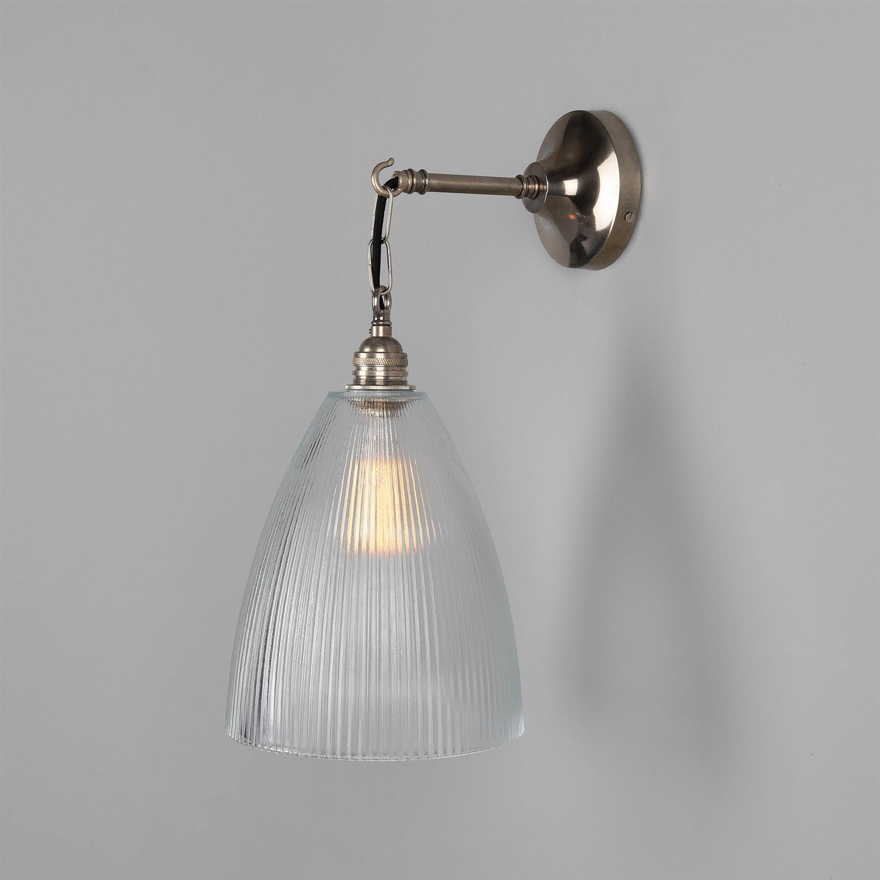 Mullan Lighting Fend Vintage Prismatic Glass Wall Light