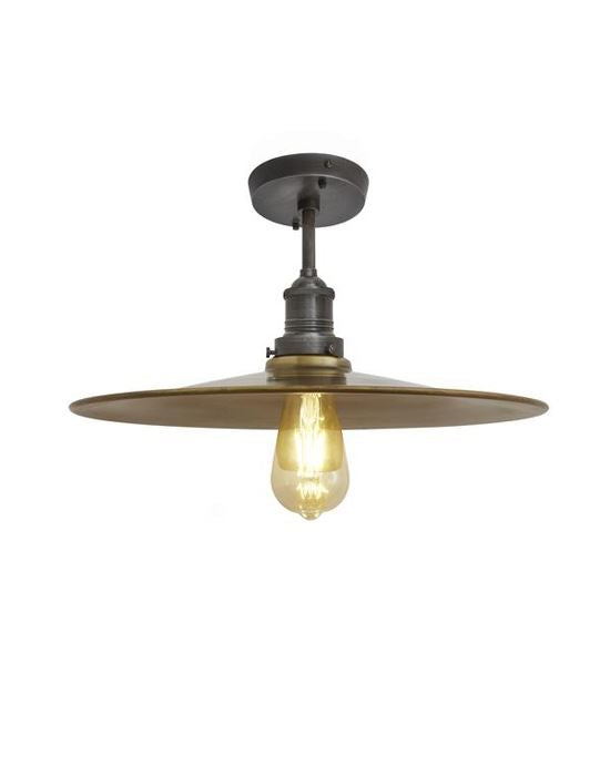 Industville Brooklyn Flush Ceiling Light - Flat Shade