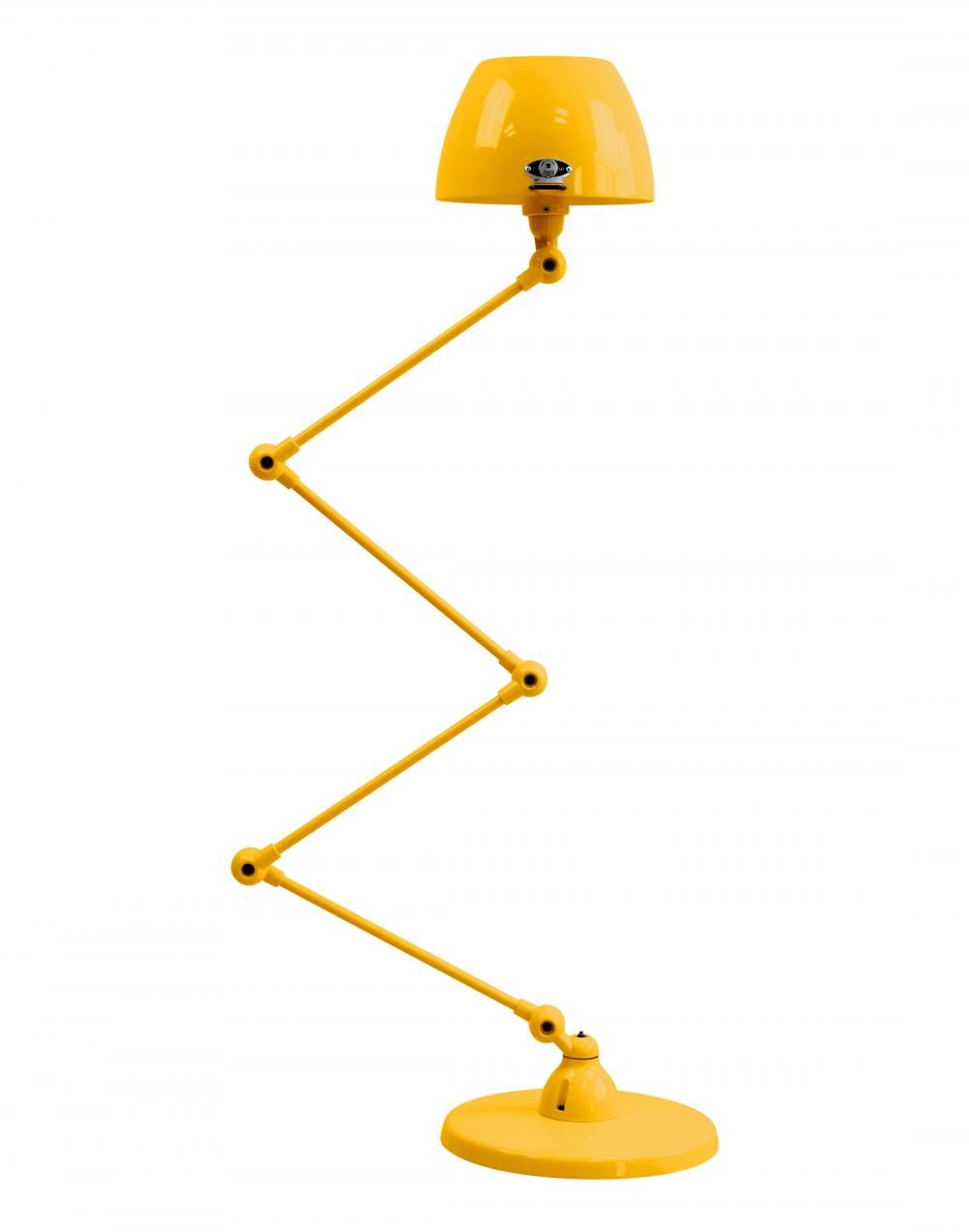 Jielde Aicler Zigzag 4 Arm Desk Or Floor Lamp, Curved Shade - Gloss