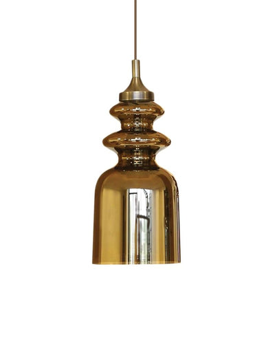 B-Stock Contardi Messalina Pendant Light - Dark Amber, Antique Brass Fitting