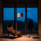 Twiggy floor light - wooden shade