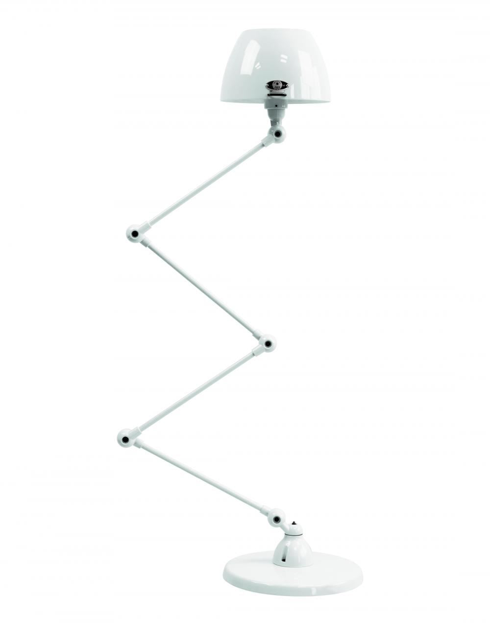 Jielde Aicler Zigzag 4 Arm Desk Or Floor Lamp, Curved Shade - Gloss