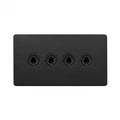 Soho Lighting Camden Collection Matt Black 20A 4 Gang Intermediate Toggle Switch
