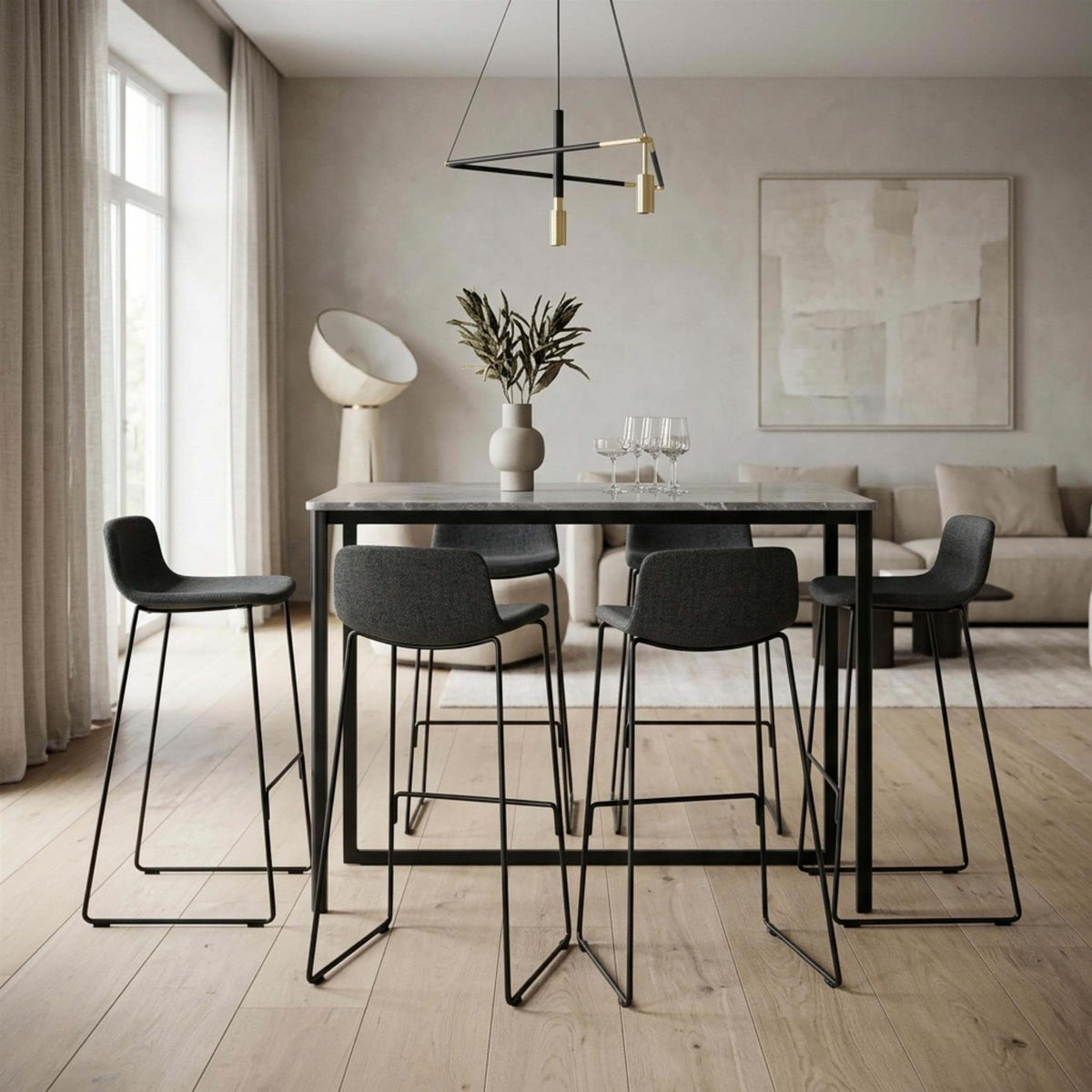 Fredericia Pato Sledge Bar Stool, Fully Upholstered