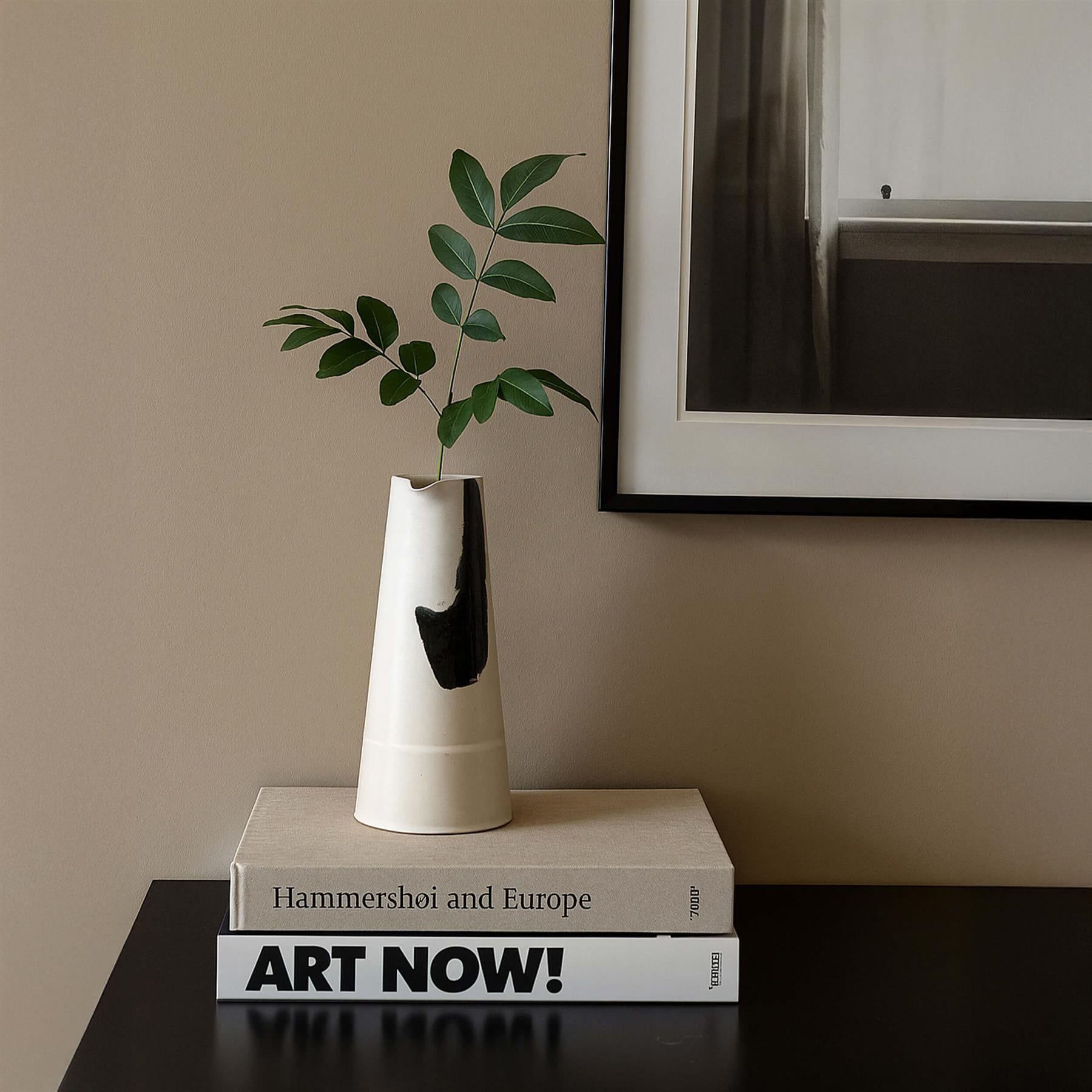Kitty Ward Ceramic Jug / Vase, Black on White : Holloways of Ludlow 40th Birthday Limited Edition